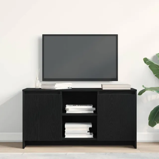vidaXL TV-kast 102 x 37,5 x 52,5 cm Zwart Eiken Bewerkt hout, foto 2
