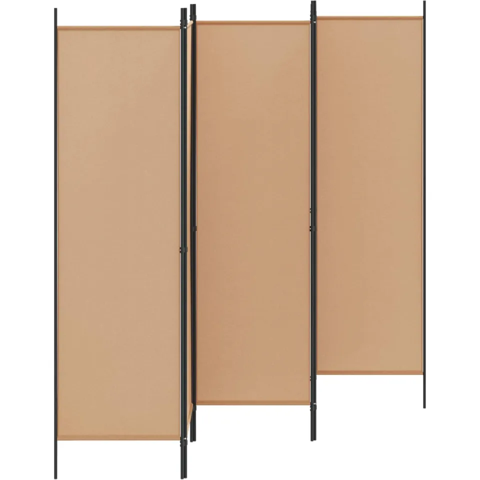 vidaXL 5-Panel Room Divider Beige 250 x 180 cm Stof, foto 2