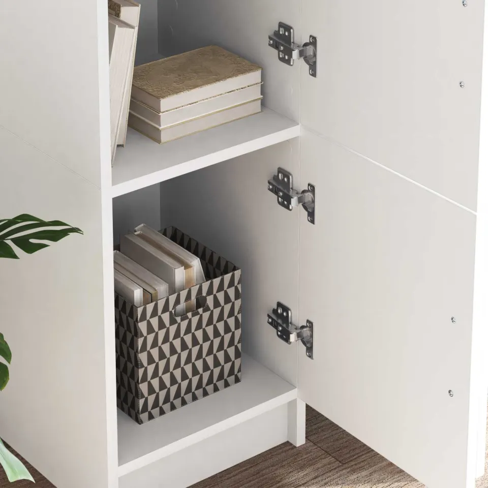 vidaXL Bureau Wit 133.5 x 50 x 124 cm 2 st, foto 3