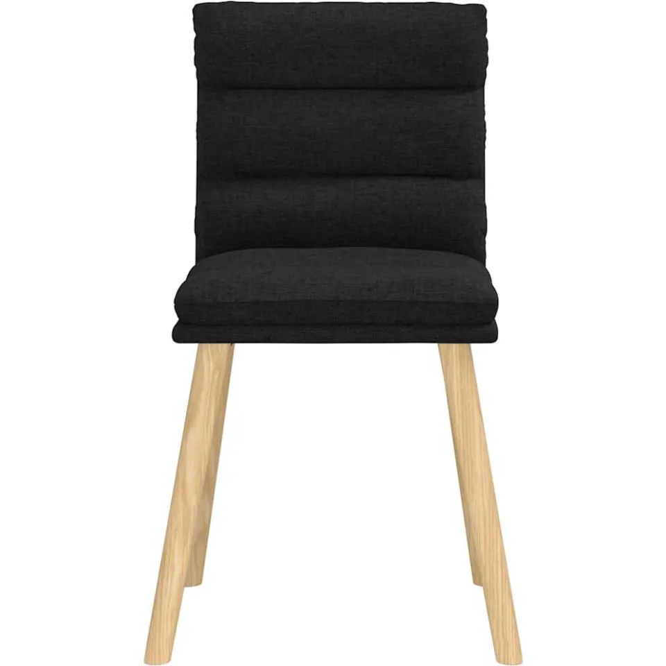 vidaXL Eetkamerstoelen 6 st stof zwart, foto 4