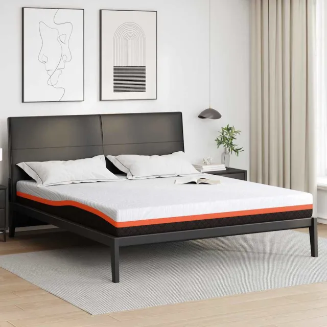 vidaXL Matras Wit en zwart 200 x 200 cm Jacquard stof