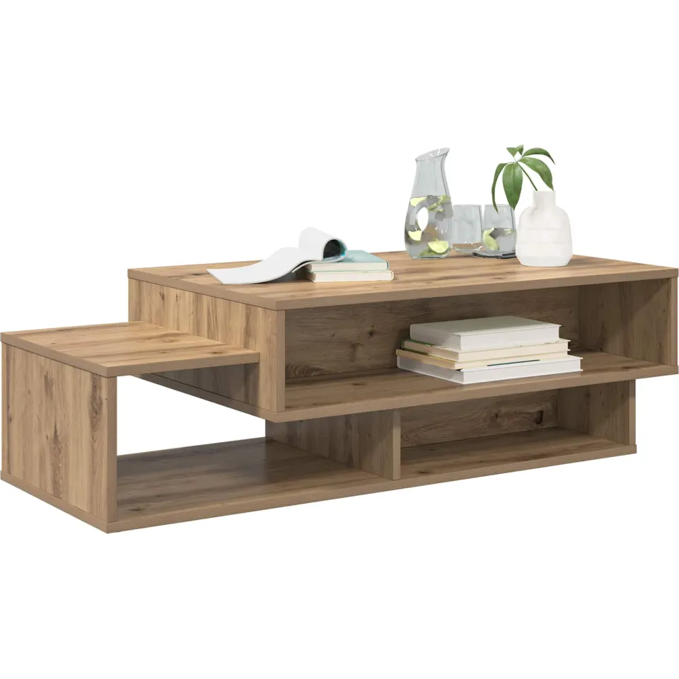 vidaXL Salontafel Artisan Eiken 105 x 50 x 32,5 cm Bewerkt hout Bruin