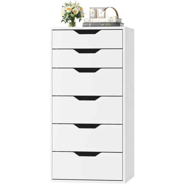 Getone ladekast - 6 laden - MDF - wit - 45 x 40 x 90,5 cm