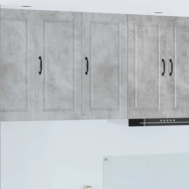 vidaXL Wandkast PORTO Betongrijs 40 x 31 x 80 cm Bewerkt hout