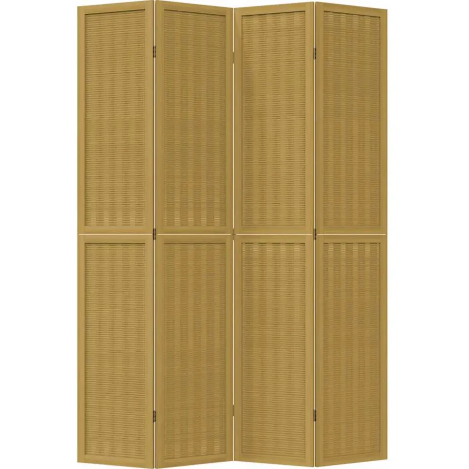 vidaXL Kamerscherm met 4 panelen massief paulowniahout bruin, foto 4