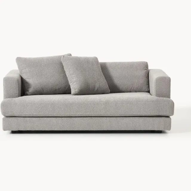 Westwing Collection Bouclé bank Tribeca (2-zits) Grijs