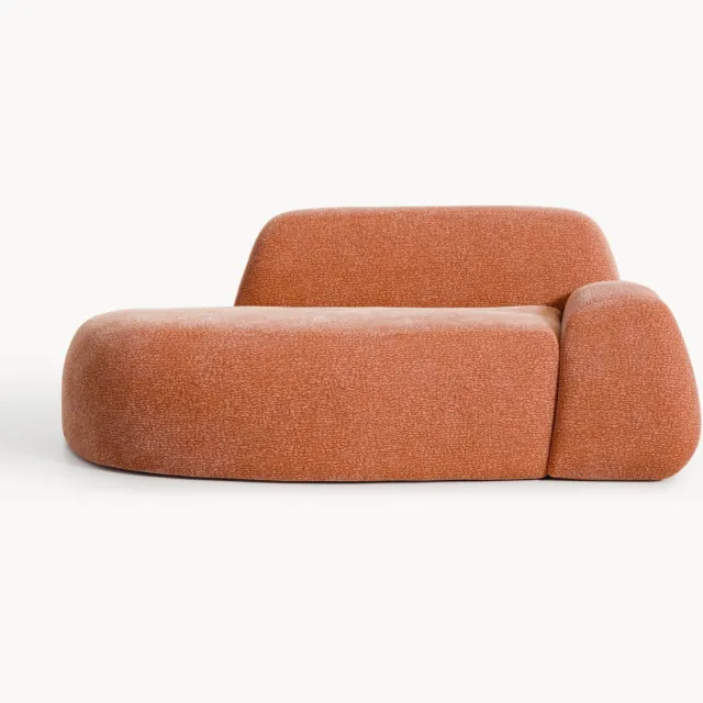 Westwing Collection Chaise Wolke (2-zits) Terracotta