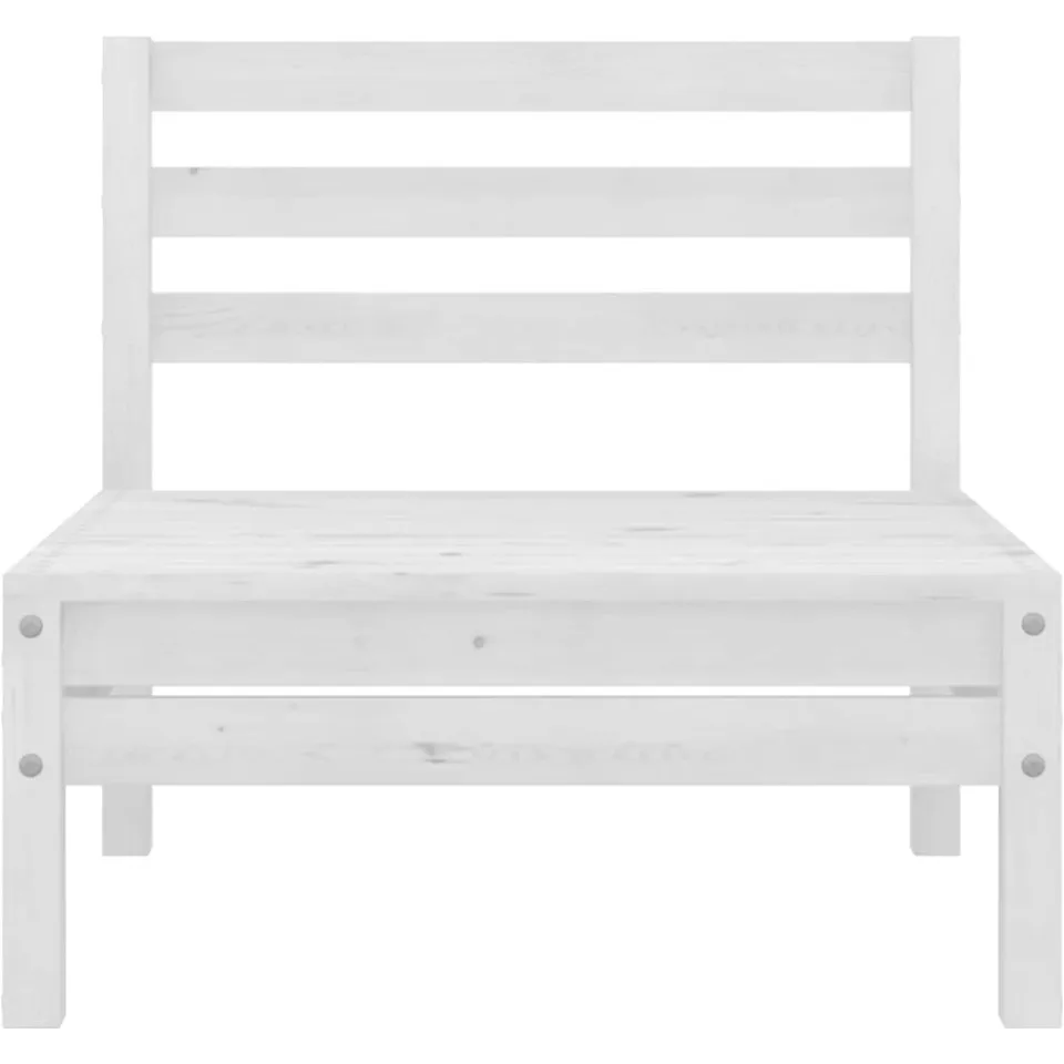 vidaXL 4-delige Loungeset massief grenenhout wit, foto 4