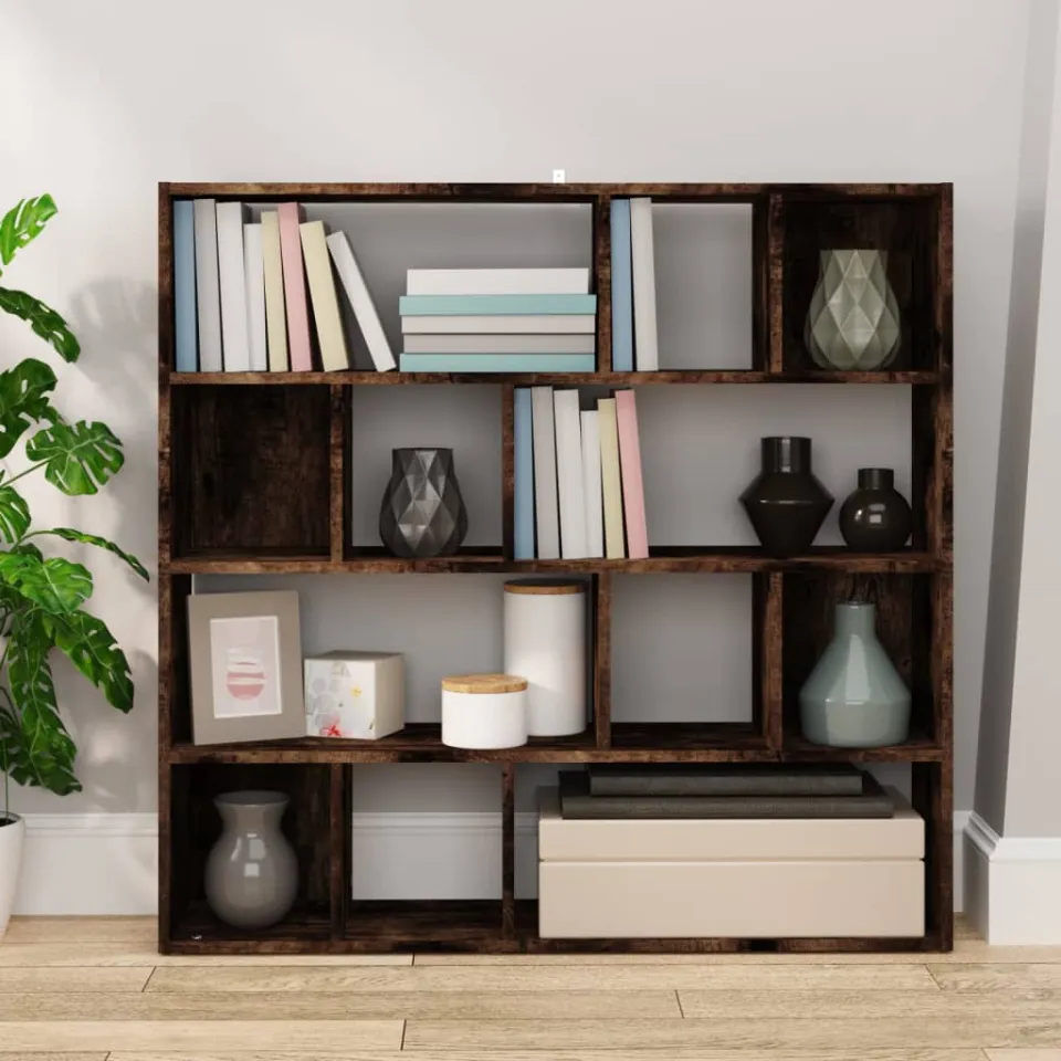 vidaXL Boekenkast/kamerscherm 105x24x102 cm gerookt eikenkleurig, foto 3