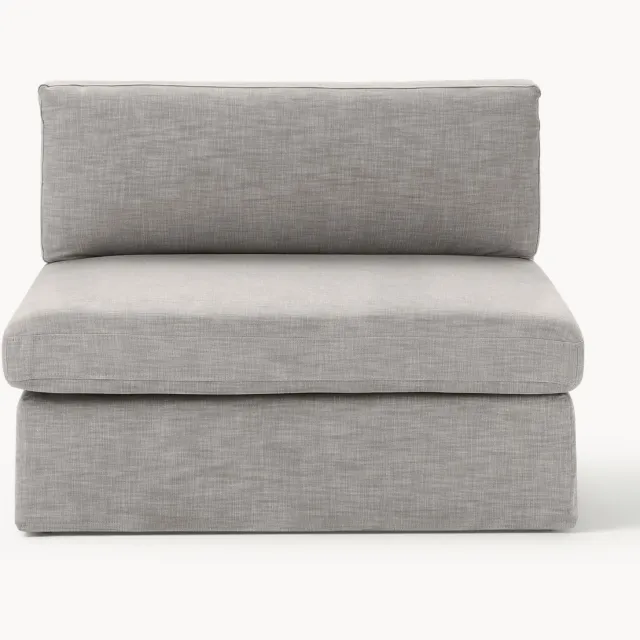 Westwing Collection Middelste module Russell met afneembare hoezen Grijs