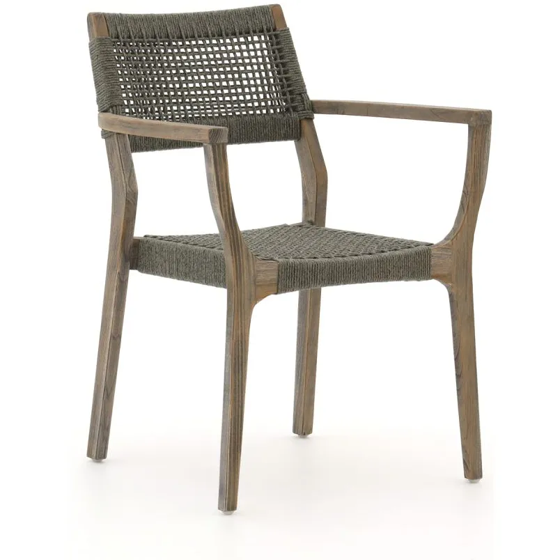 ROUGH Furniture ROUGH-L Rope/ROUGH-S 90cm dining tuinset 3-delig stapelbaar bruin, foto 4