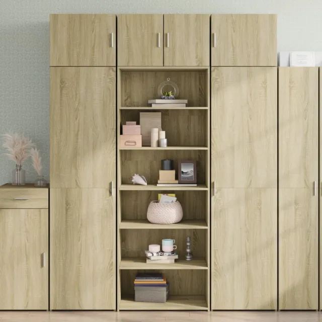vidaXL Hoge kast 70x41x185 cm bewerkt hout sonoma eikenkleurig Bruin