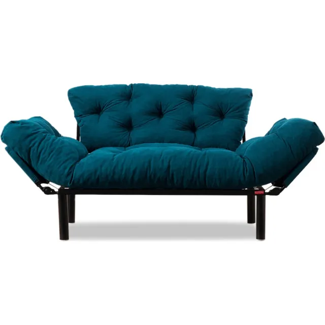 Skye Decor 1-Persoons Slaapbank - Stijlvol Petrol Blauw - Ruimtebesparend 155x85x73cm