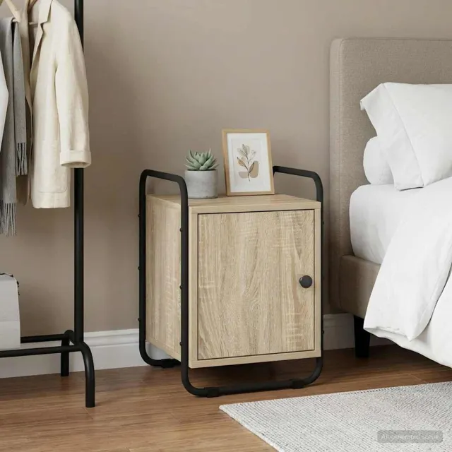 vidaXL Nachtkastje Sonoma Eiken 35 x 36.5 x 50 cm Bewerkt hout, foto 2