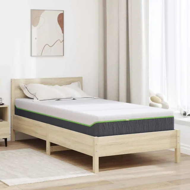 vidaXL Matras Wit en Grijs 120 x 200 cm Jacquard stof