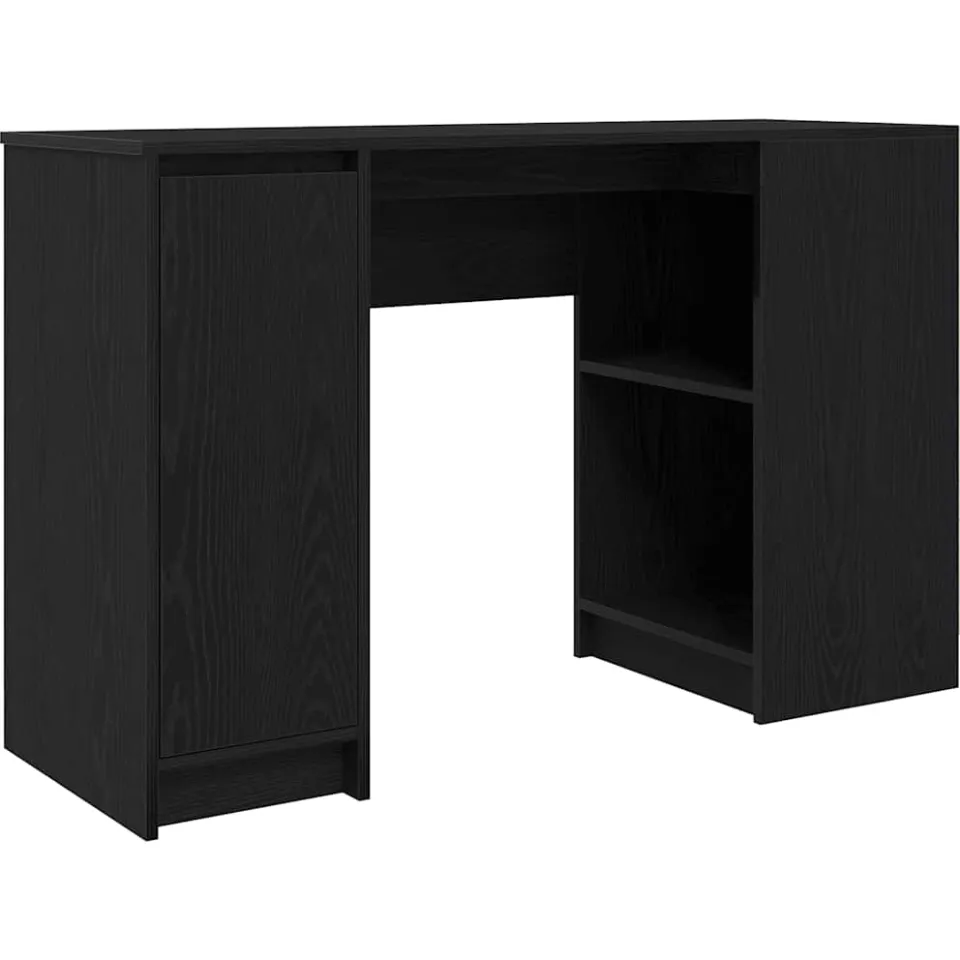 vidaXL Bureau 120x42x76 cm spaanplaat zwart eikenkleurig