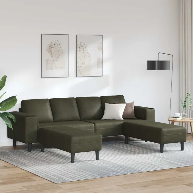 vidaXL Woonkamer Bank 3 st Legergroen