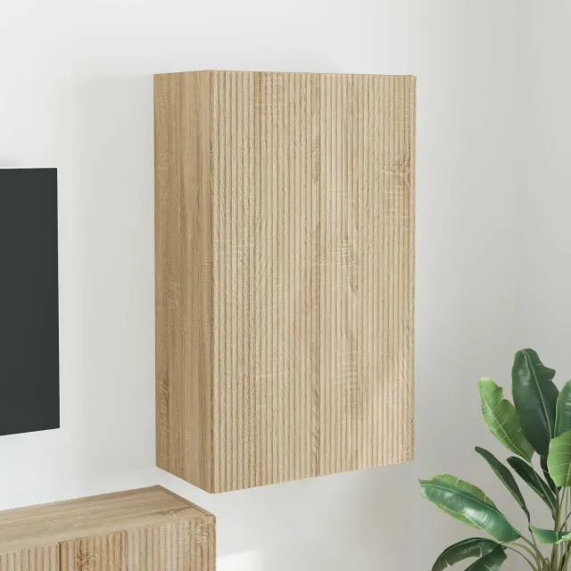 vidaXL TV-wandkast 59,5 x 31 x 100 cm Sonoma Eiken Bewerkt hout Bruin