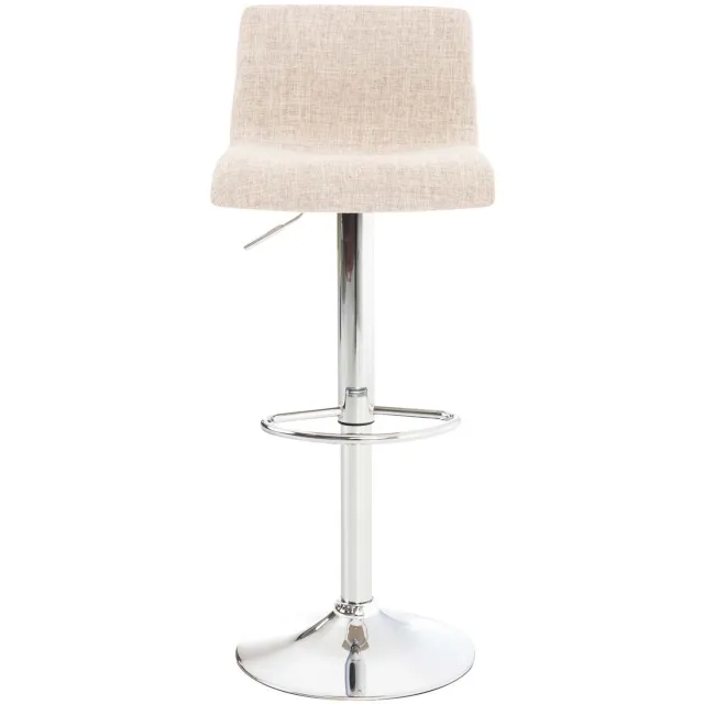 Luxe Comfort Torino 0112 barkrukken (set van 2) - stof - crème creme chroom