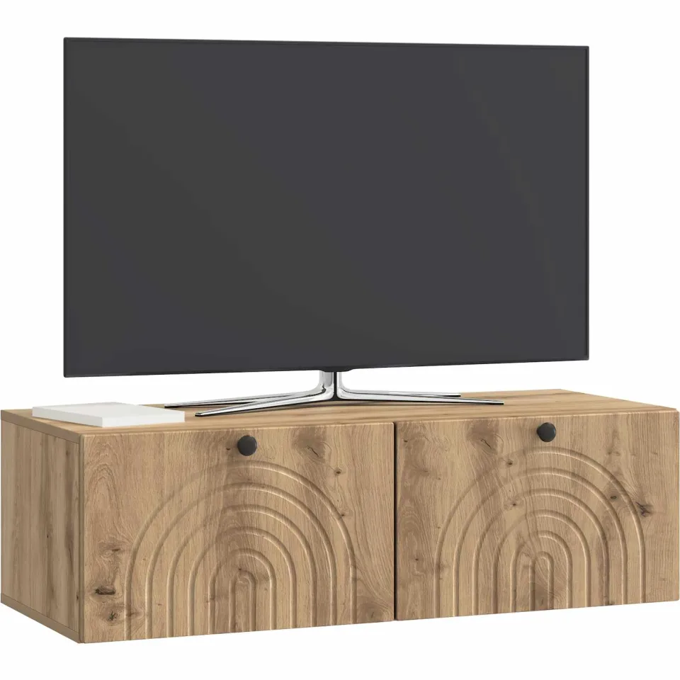 vidaXL Wandbeugel TV-kast 99 x 41 x 30 cm Artisanaal eiken Bruin