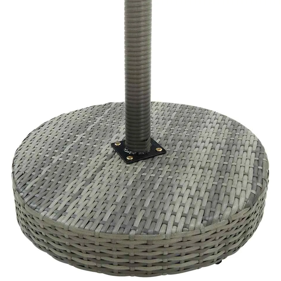 vidaXL Tuintafel 60,5x106 cm poly rattan grijs, foto 3