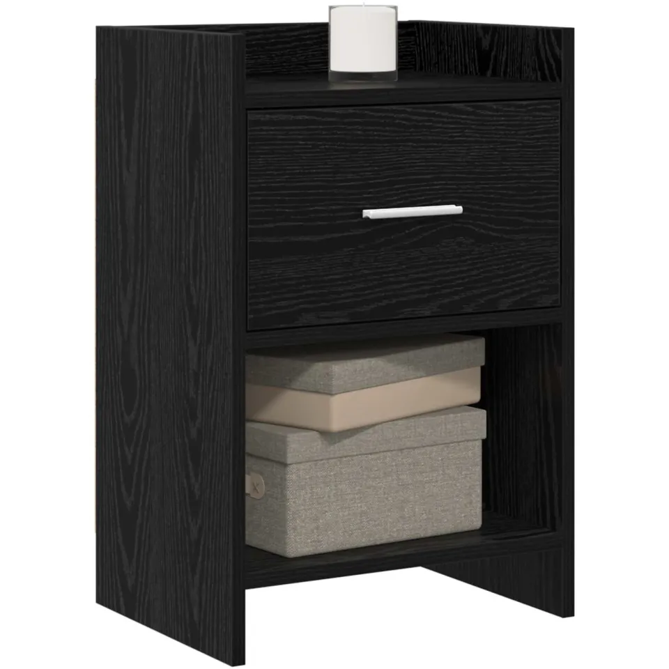vidaXL Nachtkastjes 2 st Zwart eiken 40 x 30 x 60 cm Bewerkt hout