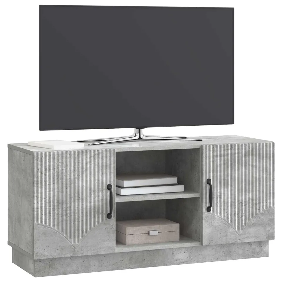 vidaXL TV-kast 102 x 34,5 x 47 cm Betongrijs Bewerkt hout