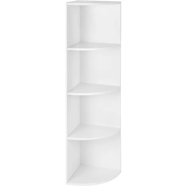 Hoppa! Hoek boekenkast 4 niveaus – hout – wit – 30 x 30 x 130 cm