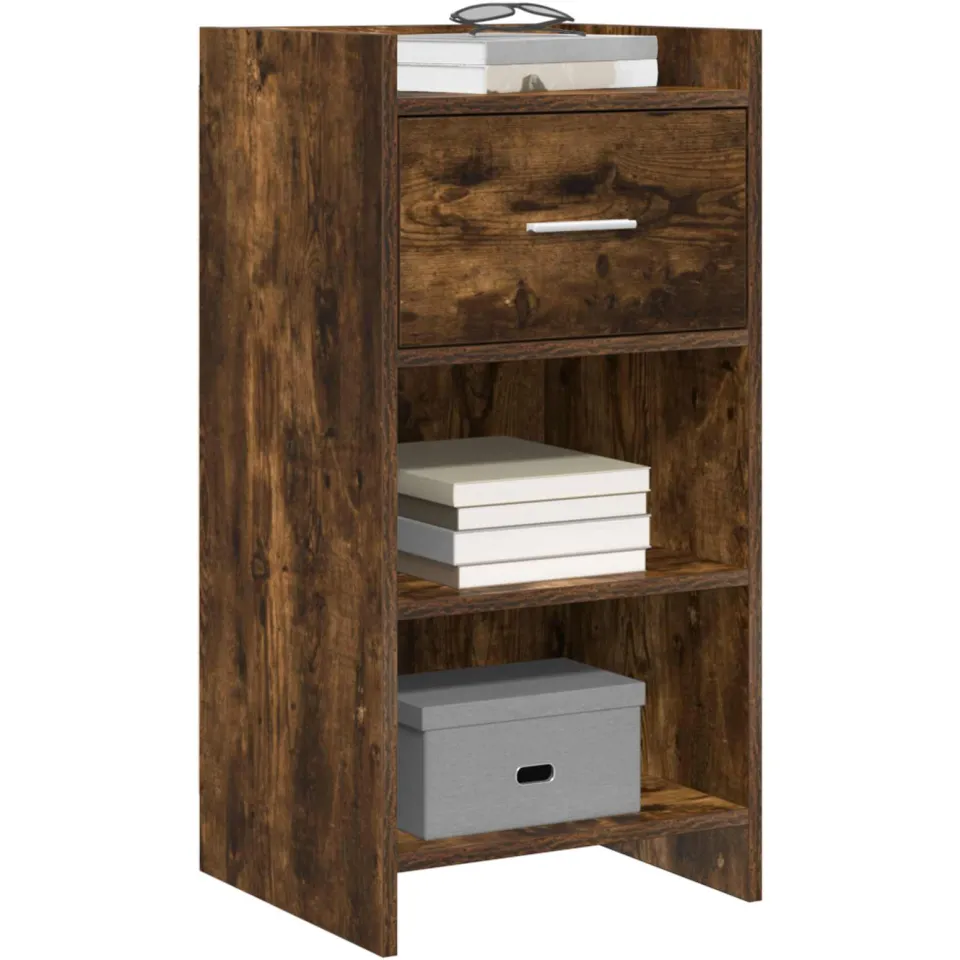 vidaXL Dressoir Gerookt eiken 40 x 36 x 80 cm Bewerkt hout Bruin