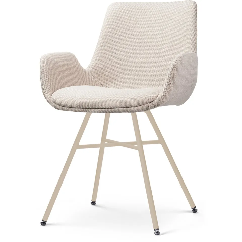 Nolon Noa-Eef eetkamerstoel beige - beige onderstel