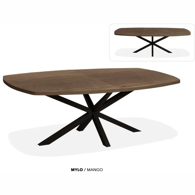 Maxfurn Deens ovale uitschuiftafel 220/280cm| Zeer krasvast | Kleur: Mokka