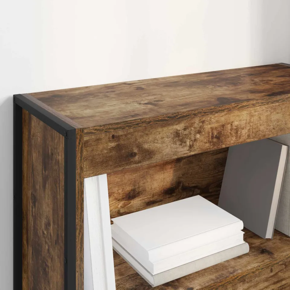 vidaXL Boekenkast 80 x 30 x 86,5 cm Bewerkt hout Rook Eik bruin, foto 4