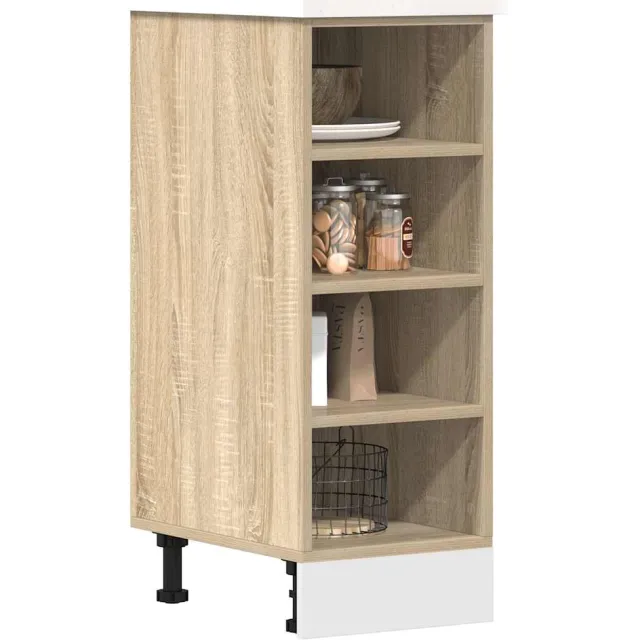 vidaXL Onderkast Riga 30x44,5x81,5 cm bewerkt hout sonoma eikenkleurig Bruin