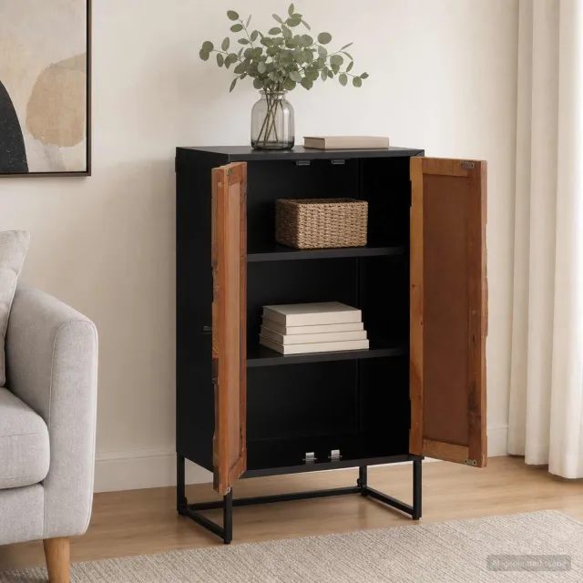 vidaXL Hoge kast 53 x 30 x 95 cm bruin, foto 2