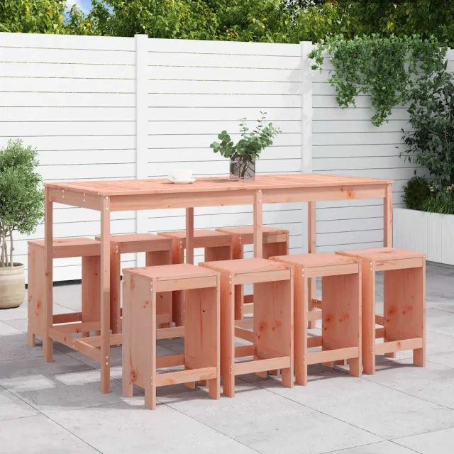 vidaXL 9-delige Tuinset massief douglashout bruin, foto 2