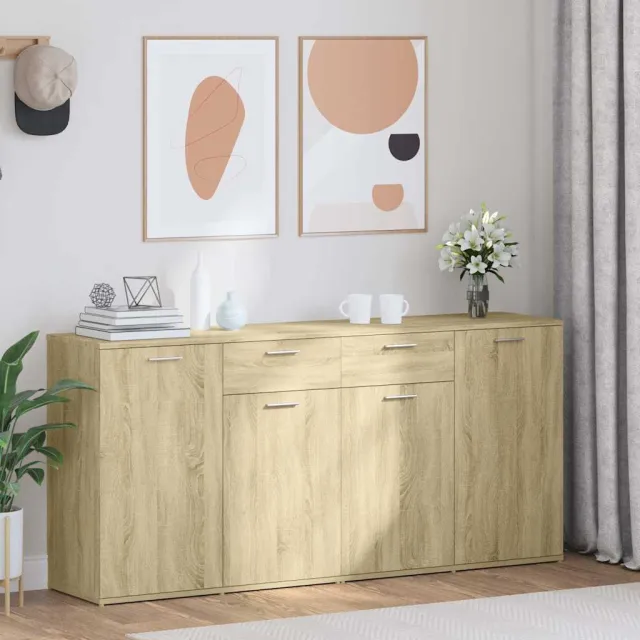 vidaXL Dressoir 160x36x75 cm bewerkt hout sonoma eikenkleurig Bruin