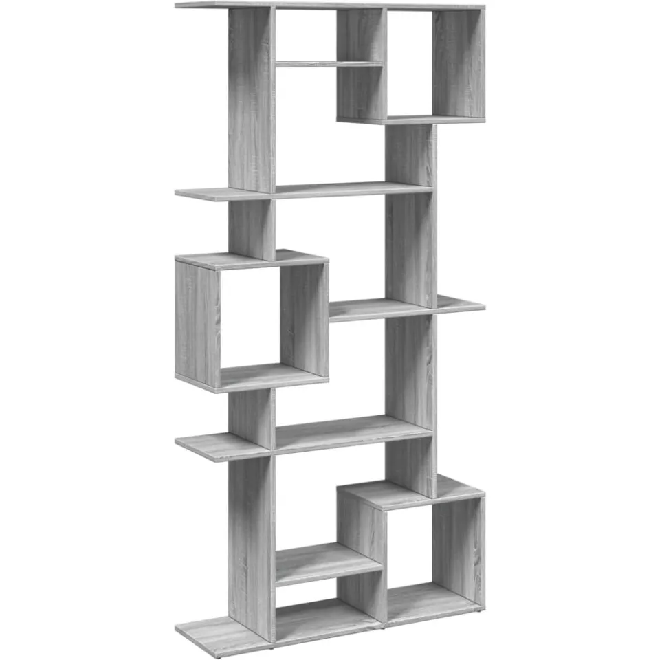 vidaXL Boekenkast 92x29x188 cm bewerkt hout grijs sonoma eikenkleurig