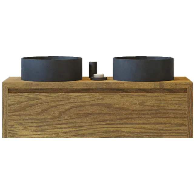 Gliss Design Onderkast Ares 120 cm Castle Brown Met 1 Lade Eiken
