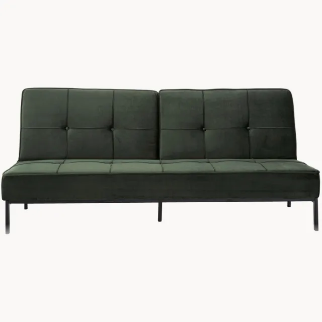 AC Design Fluwelen slaapbank Perugia (3-zits) Groen