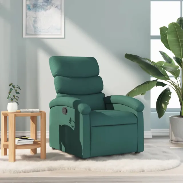 vidaXL Fauteuil verstelbaar stof donkergroen