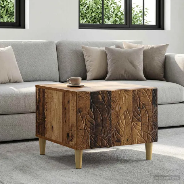vidaXL Salontafel Oud hout 50 x 49 x 40 cm Bewerkt hout Bruin