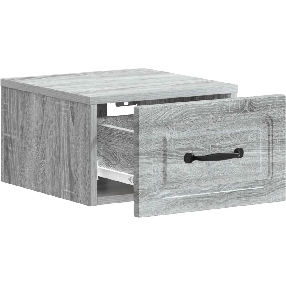 vidaXL Wandbeugel Bedkast Grijs sonoma 34,5 x 33 x 20 cm Bewerkt hout, foto 3