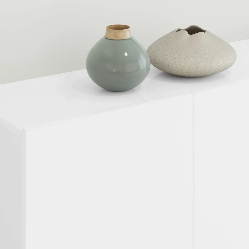 vidaXL 5-delige Tv-meubelset bewerkt hout wit, foto 3