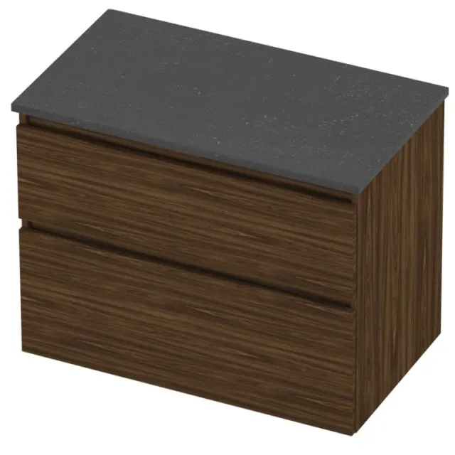 Proline Deck Badmeubelset Hardsteen Asymmetrisch 80x46x55 cm Blue Stone Cabana Oak Eiken