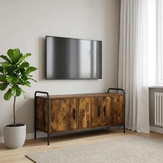 vidaXL Tv-meubel 79,5 x 33 x 50 cm Gerookt eiken Bewerkt hout, foto 2