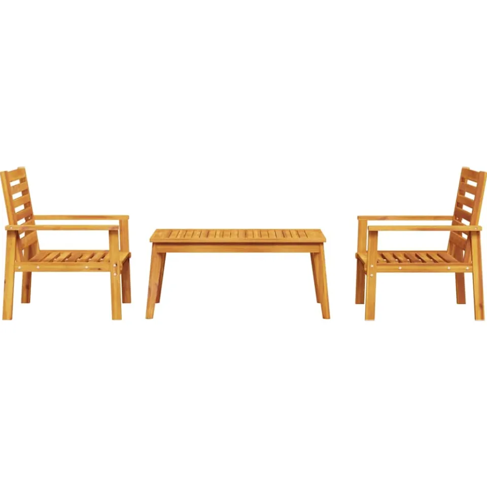 vidaXL 3-delige Loungeset massief acaciahout bruin, foto 3