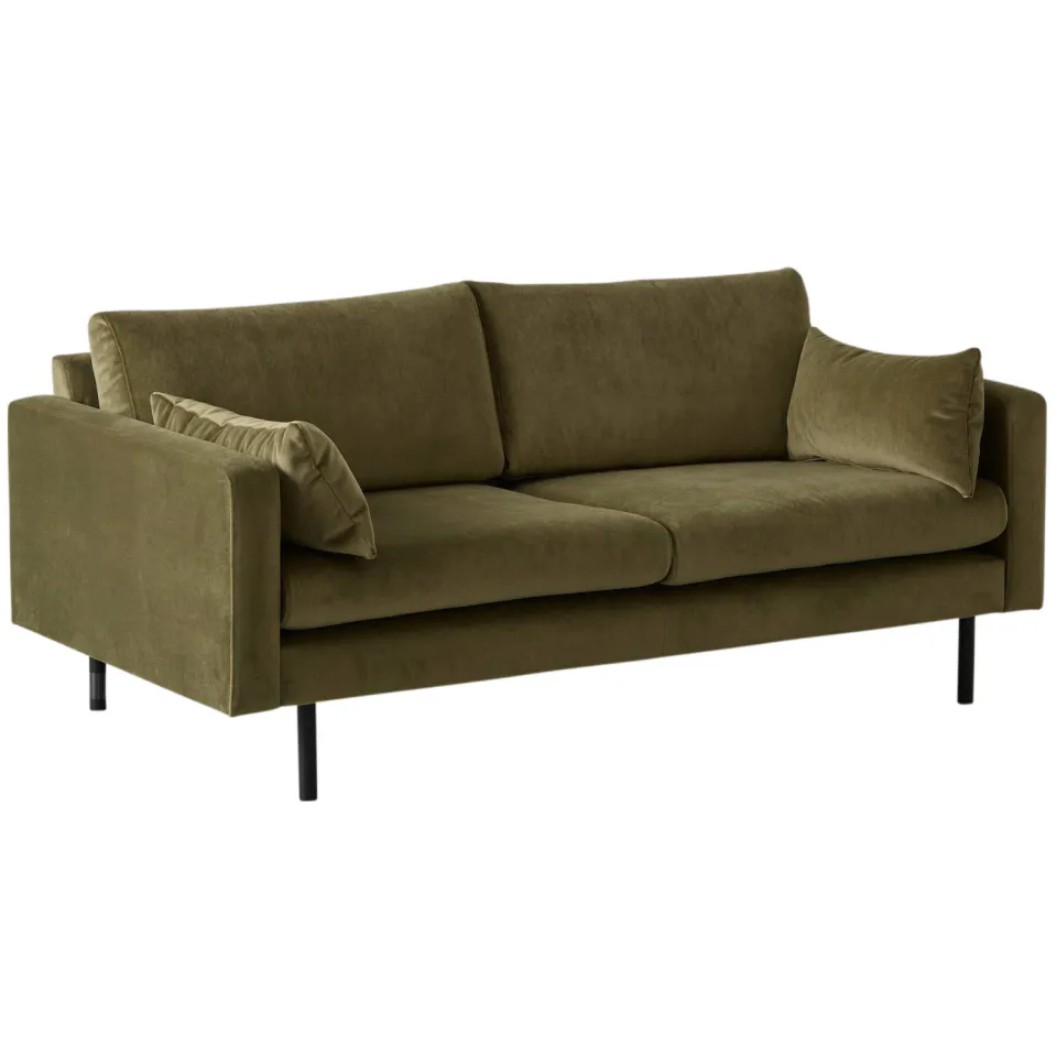 NOUS Living Adam 2-zitsbank velours kaki