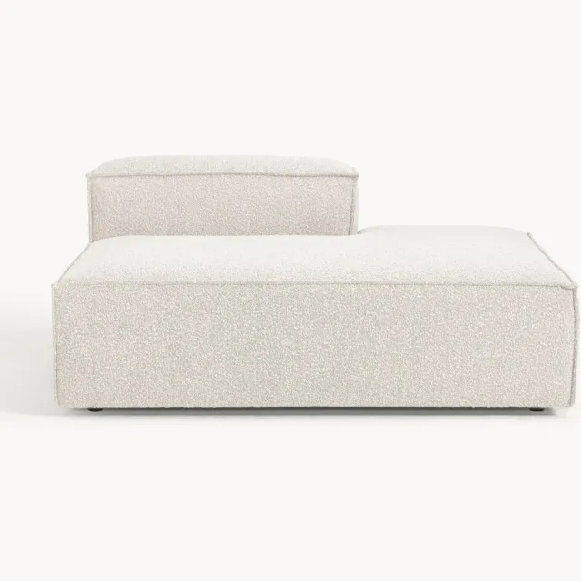 Westwing Collection Bouclé chaise module Lennon Wit