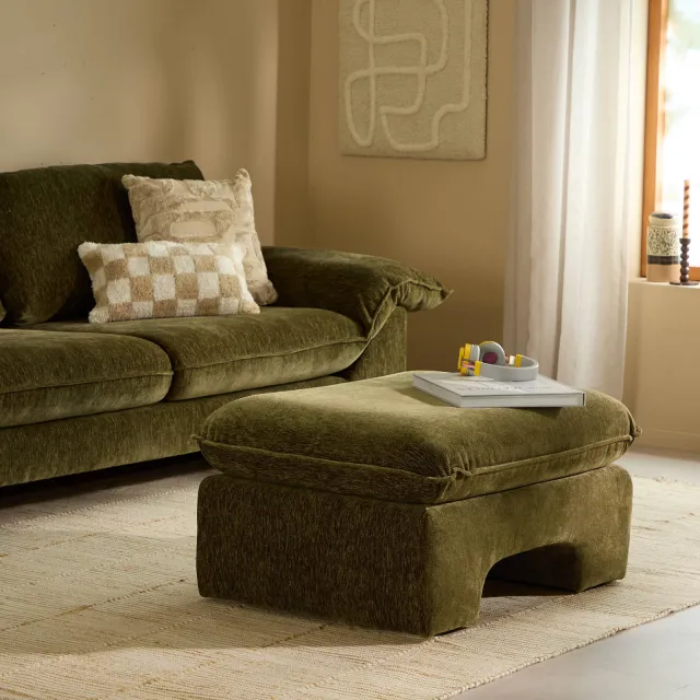 NOUS Living hocker Woodstock Groen