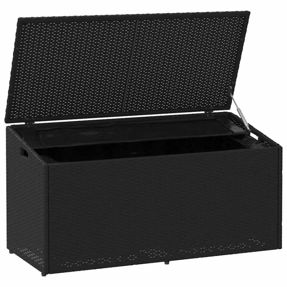 vidaXL Tuinbox Zwart 110x50x58 cm Poly Rattan, foto 4